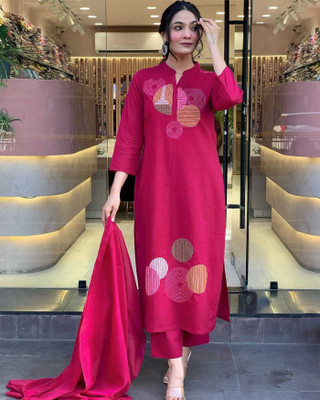The Style Sanctuary Embroidered Kurta, Trouser/Pant & Dupatta Set