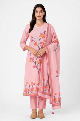 PASANDEEDA Women Kurta Pant Attached Dupatta Set
