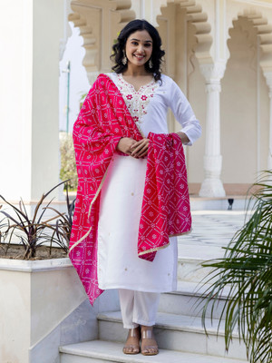 NAVLIK Women Kurta Pant Dupatta Set