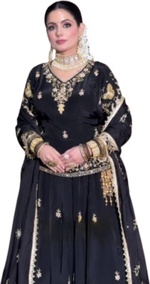 DEVAANSHFAB Women Ethnic Top Palazzo Dupatta Set