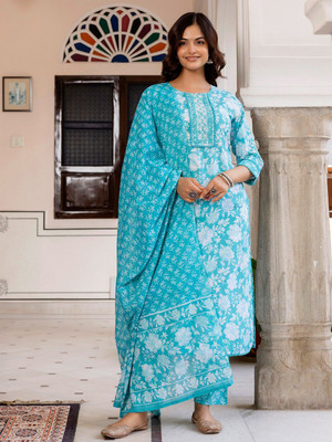 GEKHA Women Kurta Pant Dupatta Set