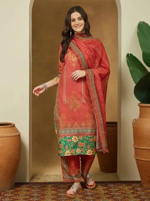 Janasya Women Kurta Pant Dupatta Set