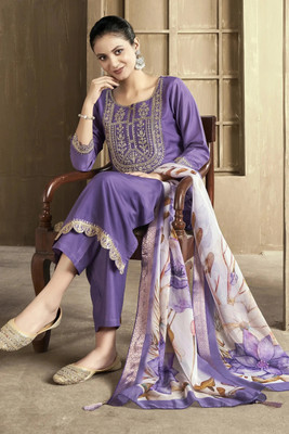 GAUNKICREATION Women Kurta Pant Dupatta Set