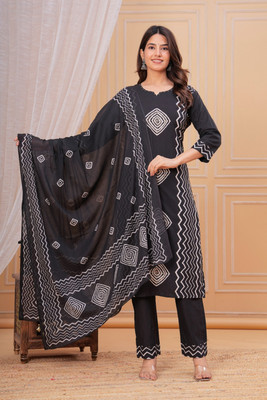 Jaipuri Dori Women Kurta Pant Dupatta Set