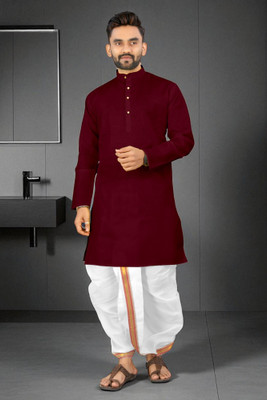 click n buy Men Kurta Dhoti Set