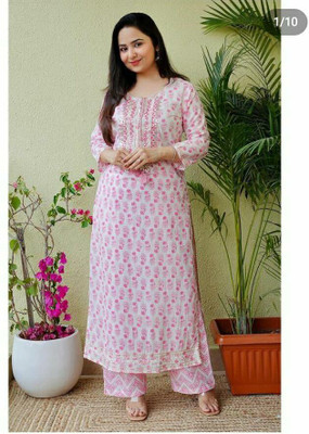 krishnafeb Women Kurti Palazzo Set