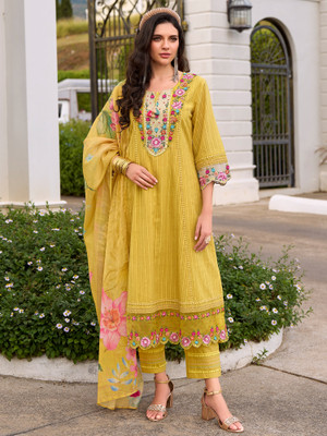 Indo Era Women Kurta Pant Dupatta Set