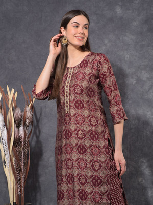 Mamoose Women Kurti Pant Set