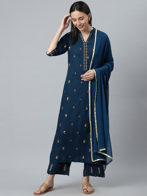 LIBAS Women Kurta Palazzo Set