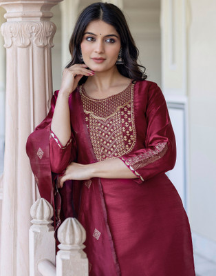 Skylee Women Kurta Pant Dupatta Set