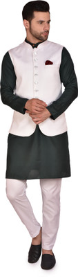 PRINTCULTR Men Kurta Pyjama Ethnic Jacket Set