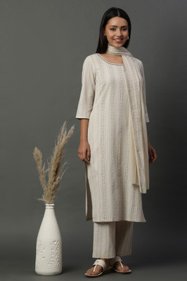 Aurelia Women Kurta Palazzo Dupatta Set