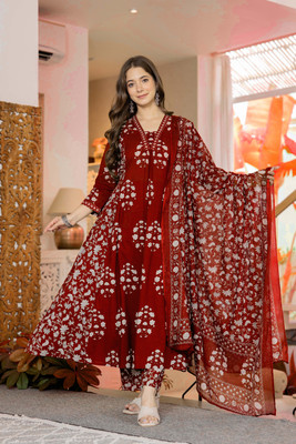 GEKHA Women Kurta Pant Dupatta Set