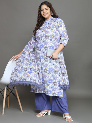 Tissu Women Kurta Palazzo Dupatta Set