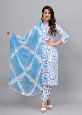 Fmkcreation Women Kurti Pant Dupatta Set