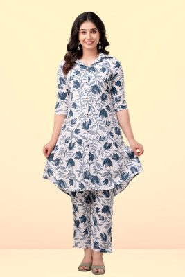 Jouglowriyaa Women Ethnic Top Pant Set