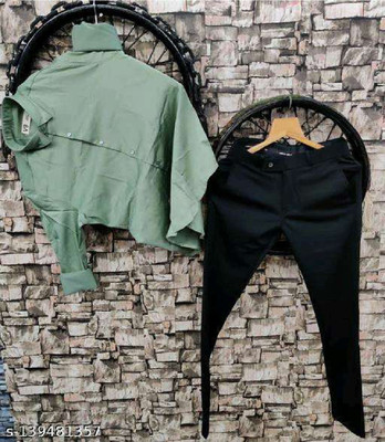 SOUNDRYAFABRIC Men Shirt Pant Set