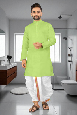 click n buy Men Kurta Dhoti Set