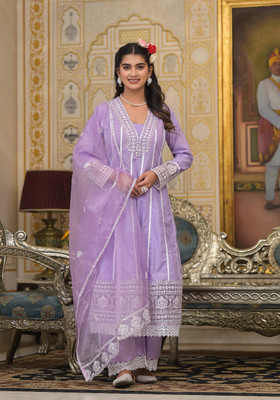 Varanga Women Kurta Palazzo Dupatta Set