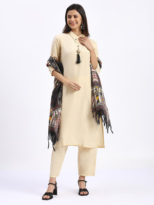 A.C.W Solid Kurta, Trouser/Pant & Dupatta Set