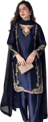 VIBHULEHENGA Women Ethnic Top Palazzo Dupatta Set