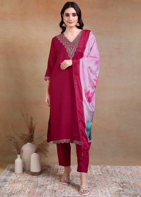 DSK STUDIO Women Kurta Pant Dupatta Set