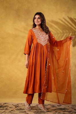 fash8 Women Kurta Pant Dupatta Set
