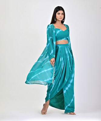 Gulabii Gouri Women Ethnic Top Skirt Ethnic Jacket Set
