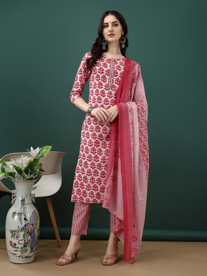Tasrika Printed Kurta, Trouser/Pant & Dupatta Set