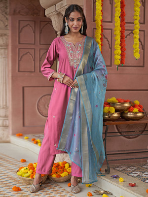 NAVLIK Women Kurta Pant Dupatta Set