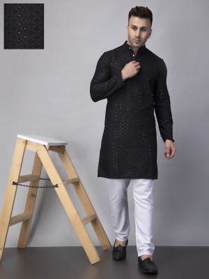 Hangup Men Kurta Pyjama Set