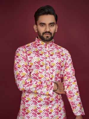 seawind Men Printed Straight Kurta(Multicolor)