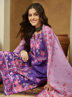 Janasya Women Kurta Pant Dupatta Set