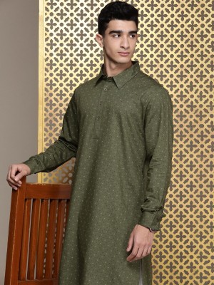 House of Pataudi Men Kurta Salwar Set