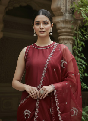 Fabian Fashion Women Kurta Palazzo Dupatta Set