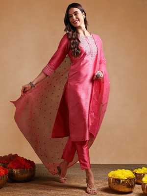 AHIKA Women Kurta Pant Dupatta Set