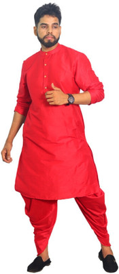 House of Aqss Men Kurta Dhoti Pant Set