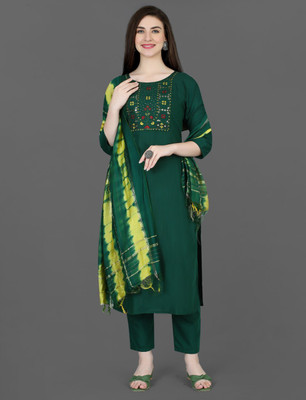 SoftTouch Embroidered Kurta, Trouser/Pant & Dupatta Set