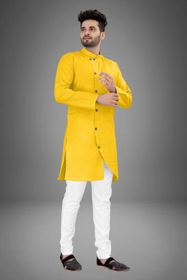 CRYSTALREVENUE Men Kurta Pyjama Set
