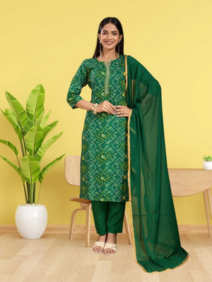 HOUSEOFCOMONN Women Kurta Churidar Dupatta Set