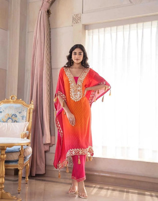 PoojaCreation Women Kaftan Pant Set