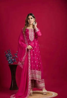 AMALAK Women Kurta Pant Dupatta Set