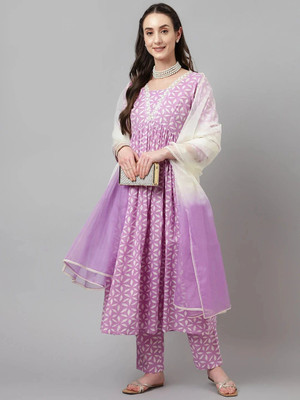 FIORRA Women Kurta Palazzo Dupatta Set