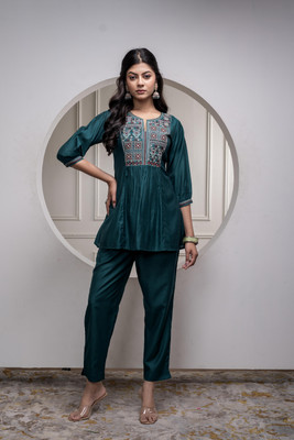 Juniper Women Ethnic Top Pant Set
