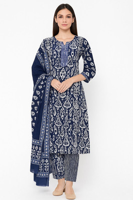 PASANDEEDA Women Kurta Pant Attached Dupatta Set