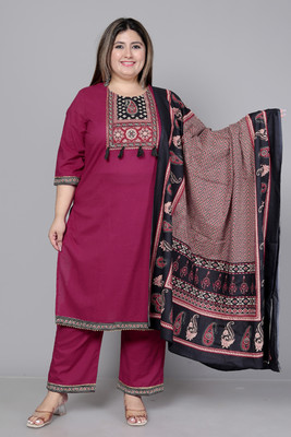SHRIZA Women Kurta Pant Attached Dupatta Set