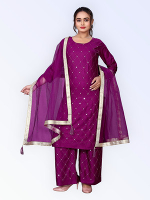 HOC's Women Kurta Palazzo Dupatta Set