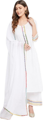 nHka Women Kurta Palazzo Dupatta Set