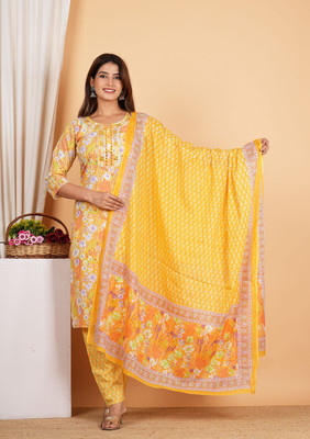 AKIKO Women Kurta Pant Dupatta Set