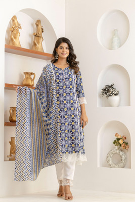 DAMHUB Women Kurta Pant Dupatta Set